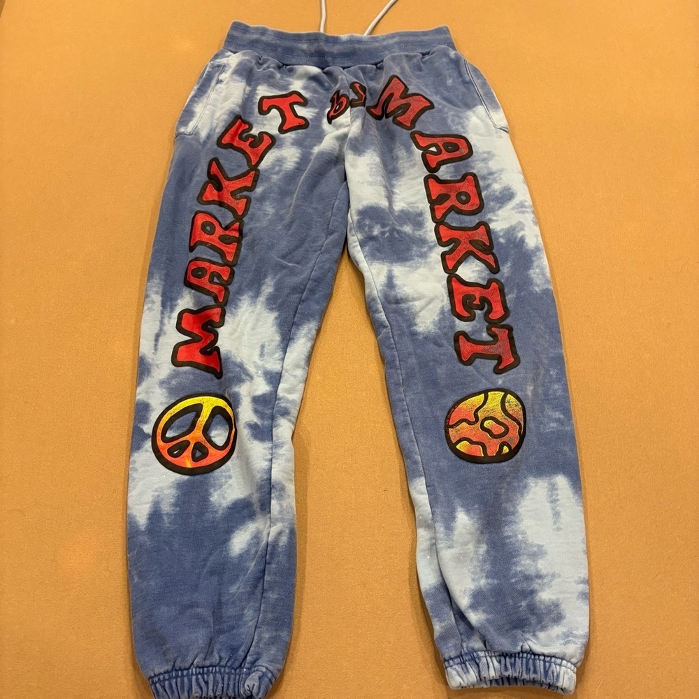 Market by Market Studios Blue Tie Dye Unisex Sweatpants Size Medium